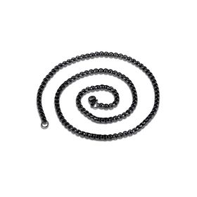 Chavin DT37 60 cm Uzun Siyah 3 mm Erkek Çelik Zincir