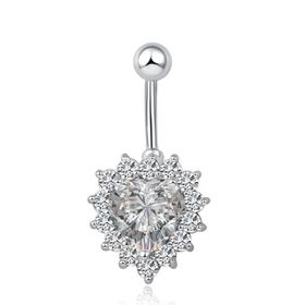 Chavin DT83BY Kalp Tek Taşlı Göbek Piercing