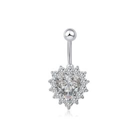 Chavin DT83BY Kalp Tek Taşlı Göbek Piercing