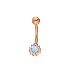 Chavin DT89MV Orjinal Mavi Opal Taşlı Göbek Piercing