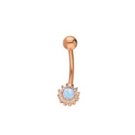 Chavin DT89MV Orjinal Mavi Opal Taşlı Göbek Piercing