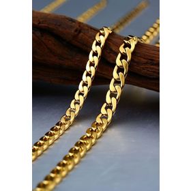 Chavin DU15-7 Figaro Yassı 60 cm 7 mm Çelik Erkek Zincir