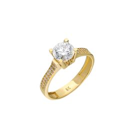 Chavin DU34-13 1.25 Carat 2.5 gr Tek Taş Sarı Altın Yüzük