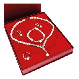 Chavin DZ42 Rose İnci Gümüş Set