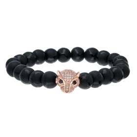 Chavin EA14 Desenli Onyx Taşlı Kaplan Erkek Bileklik