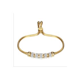 Chavin EB22 Gold Bilek Ayarlı Işıltılı Bayan Çelik Bileklik