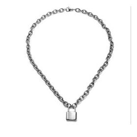 Chavin EC81BY 50 cm Aşkın Kilidi Çelik Zincir Kadın Kolye