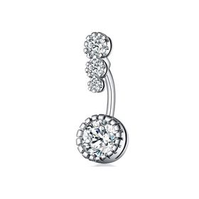 Chavin ED05BY Dört Sıra Taşlı Göbek Piercing