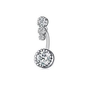 Chavin ED05BY Dört Sıra Taşlı Göbek Piercing