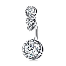 Chavin ED05BY Dört Sıra Taşlı Göbek Piercing