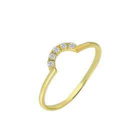 Chavin ED71SR Sarı Gümüş Taşlı Mini Eklem Yüzüğü