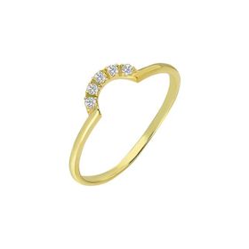 Chavin ED71SR Sarı Gümüş Taşlı Mini Eklem Yüzüğü