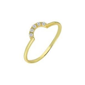 Chavin ED71SR Sarı Gümüş Taşlı Mini Eklem Yüzüğü