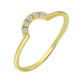 Chavin ED71SR Sarı Gümüş Taşlı Mini Eklem Yüzüğü