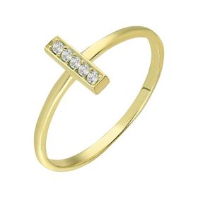 Chavin ED75SR Sarı Gümüş Taşlı Mini Eklem Yüzüğü