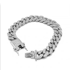 Chavin ED93SR 12 mm Kalın Gold Aloy Taşlı Erkek Bileklik