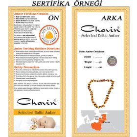 Chavin EE89 Kehribar Kolye Kız Erkek Çocuk Bebek Diş Kolyesi