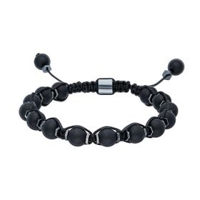 Chavin EG41 Hematit Mat Onyx Makrome Erkek Bileklik