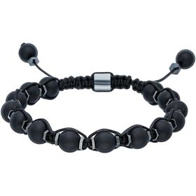 Chavin EG41 Hematit Mat Onyx Makrome Erkek Bileklik