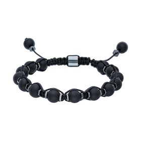 Chavin EG41 Hematit Mat Onyx Makrome Erkek Bileklik
