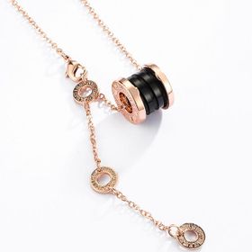 Chavin EG78SY Roma Rakamlı Siyah Rose Kap Kolye