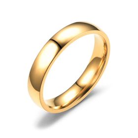 Chavin EH24SR 4 mm Söz Nişan Sarı Erkek Çelik Yüzük