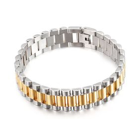 Chavin EH89BYSR Gri Gold 316 L Çelik Parlak ve Mat Erkek Bileklik