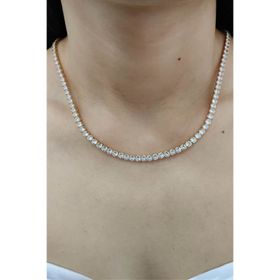 Chavin EK18SR-4 Gold 4 mm Su Yolu Taşlı Kadın Kolye Zincir