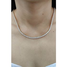 Chavin EK18SR-4 Gold 4 mm Su Yolu Taşlı Kadın Kolye Zincir
