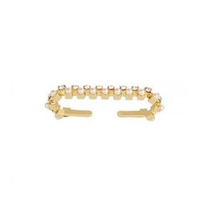 Chavin EK36BY Beyaz Taşlı Uzun Ear Cuff Sıkıştırma Küpe