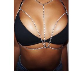 Chavin EM30SR 4mm. Su Yolu Taşlı Bayan Kolye Zincir Vücut Takısı