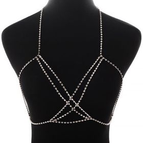 Chavin EM30SR 4mm. Su Yolu Taşlı Bayan Kolye Zincir Vücut Takısı