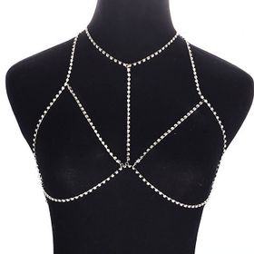 Chavin EM30SR 4mm. Su Yolu Taşlı Bayan Kolye Zincir Vücut Takısı