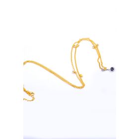 Chavin EN43SR Zincirli Bele Bağlamalı Taşlı Çelik Göbek Piercing