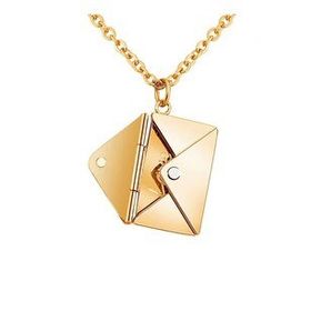 Chavin ER95SR Gold Çelik Mıknatıslı Zarf Mektup Bayan Kolye