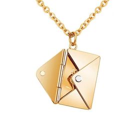 Chavin ER95SR Gold Çelik Mıknatıslı Zarf Mektup Bayan Kolye