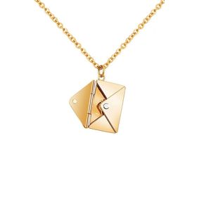 Chavin ER95SR Gold Çelik Mıknatıslı Zarf Mektup Bayan Kolye