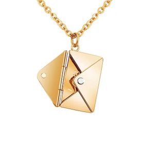 Chavin ER95SR Gold Çelik Mıknatıslı Zarf Mektup Bayan Kolye