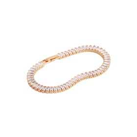 Chavin ES53 Su Yolu Baget Beyaz Taşlı Rose Gold Kadın Bileklik