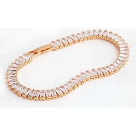 Chavin ES53 Su Yolu Baget Beyaz Taşlı Rose Gold Kadın Bileklik