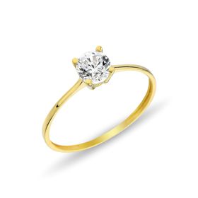 Chavin ET69-13 0.75 Carat Tek Taş 8 Ayar Sarı Altın Yüzük