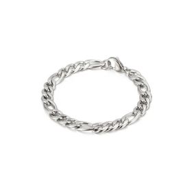 Chavin ET85BY-6 6 mm Figaro Gri Çelik Erkek Bileklik