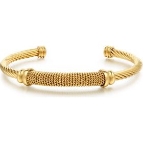 Chavin EU24SR Gold Helezon Kelepçe Dizayn Çelik Kadın Bileklik