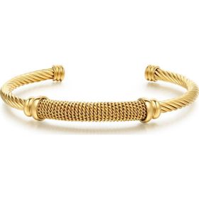 Chavin EU24SR Gold Helezon Kelepçe Dizayn Çelik Kadın Bileklik