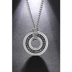 Chavin EU45 Viking Rune Viking Odin Sembol Çelik Kolye