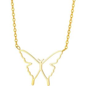Chavin EU58SR Gold Kelebek Model Çelik Kadın Kolye