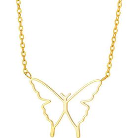 Chavin EU58SR Gold Kelebek Model Çelik Kadın Kolye