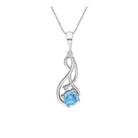 Chavin EU91 Topaz ve Zirkon Taşlı Gümüş Kolye