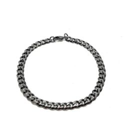 Chavin EU94SY-5 5 mm Black Ice Siyah Çelik Erkek Bileklik