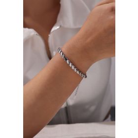 Chavin EV06BY Gri Çelik Halep Zincir Model Bayan Bileklik